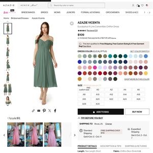 Azazie Vicenta Bridesmaid Dress A6 Eucalyptus